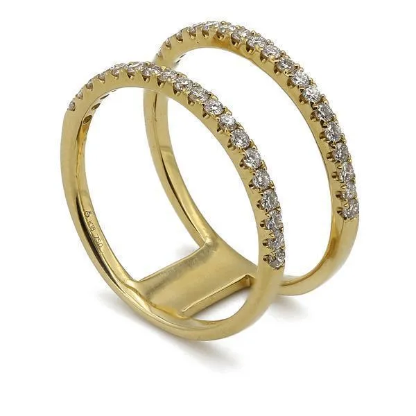 0.45CT Diamond Connected Stackable Ring Set in 18K Yellow Gold