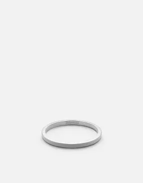 1.5mm Silver Band, Matte Silver