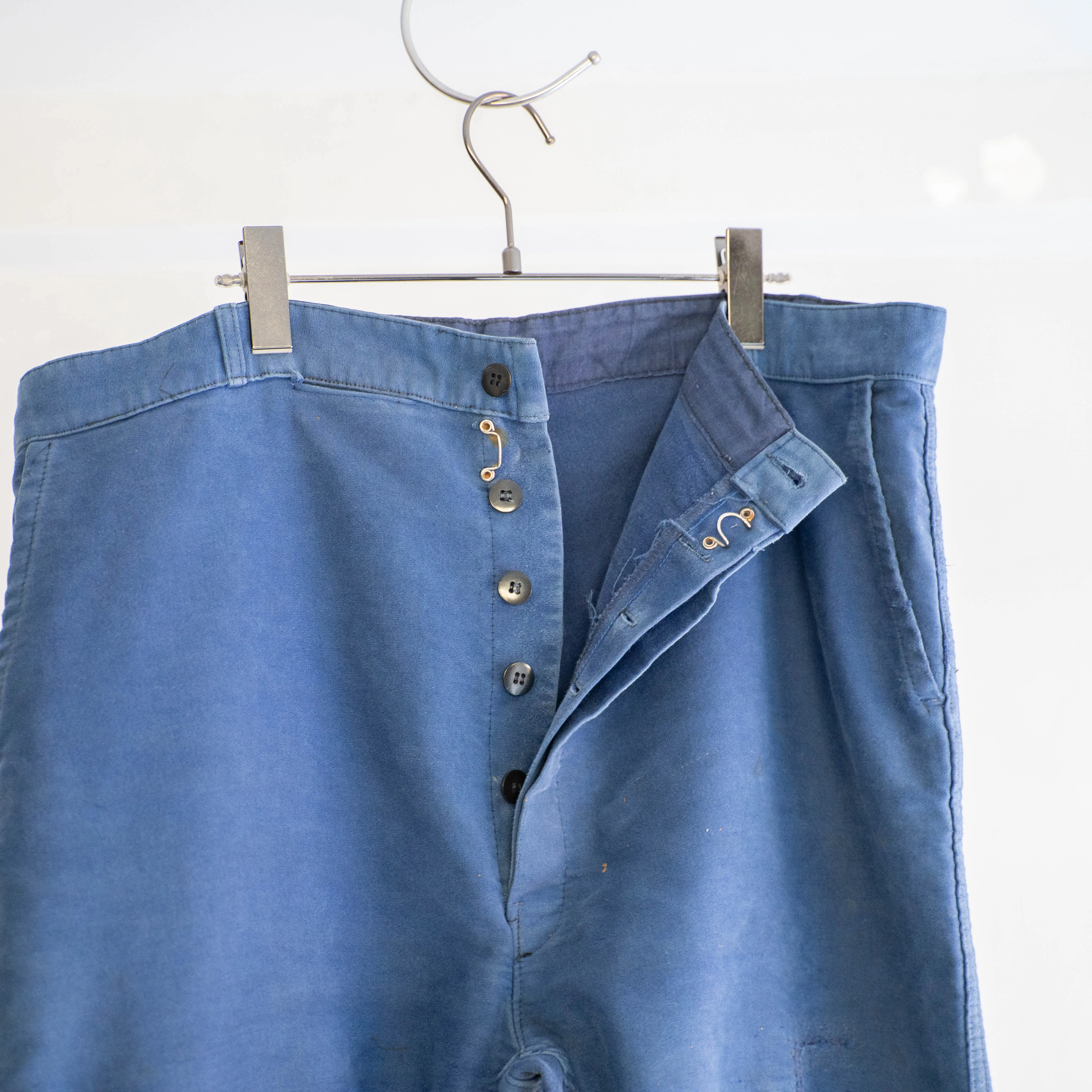 1950-60s France moleskin pants 'with patch work'