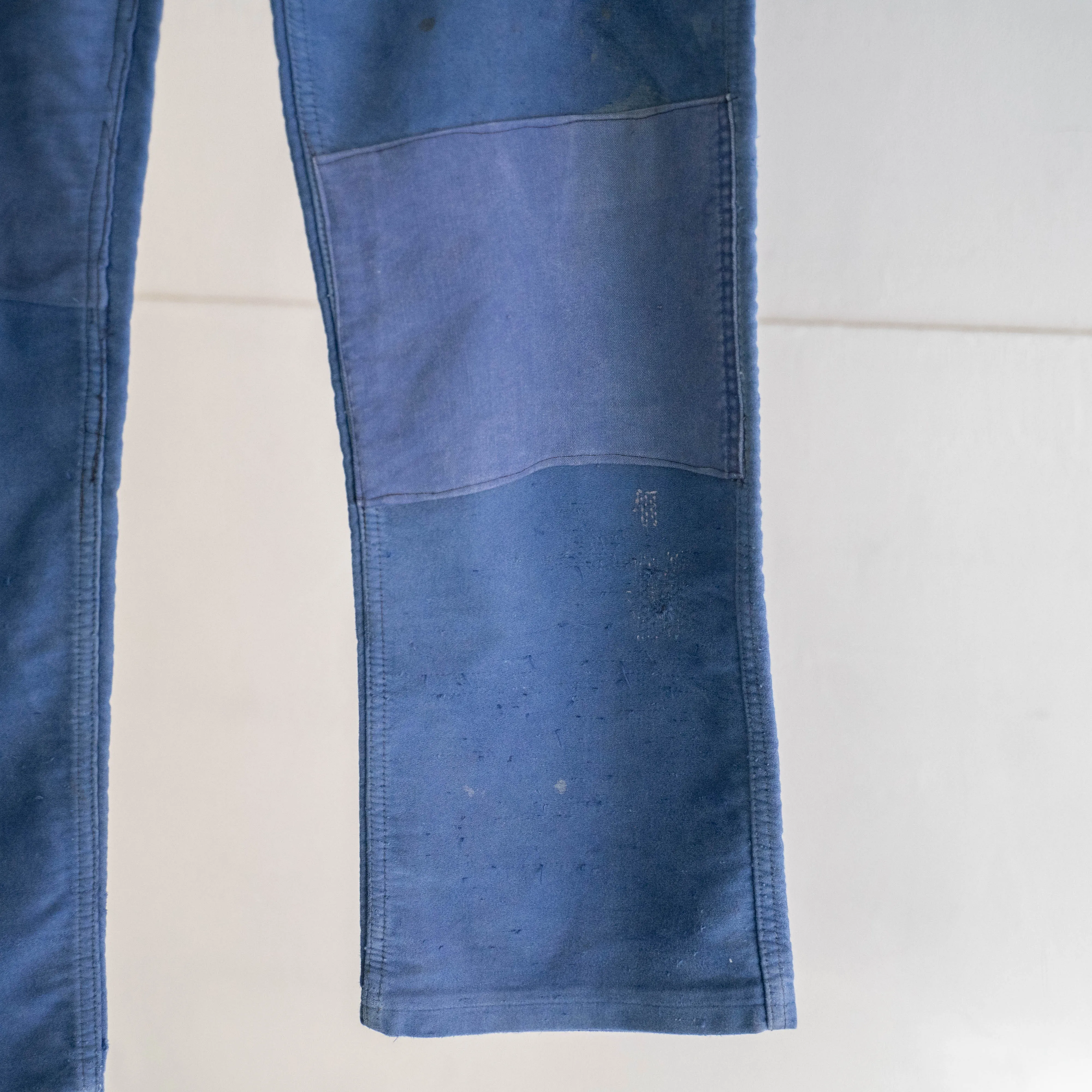 1950-60s France moleskin pants 'with patch work'