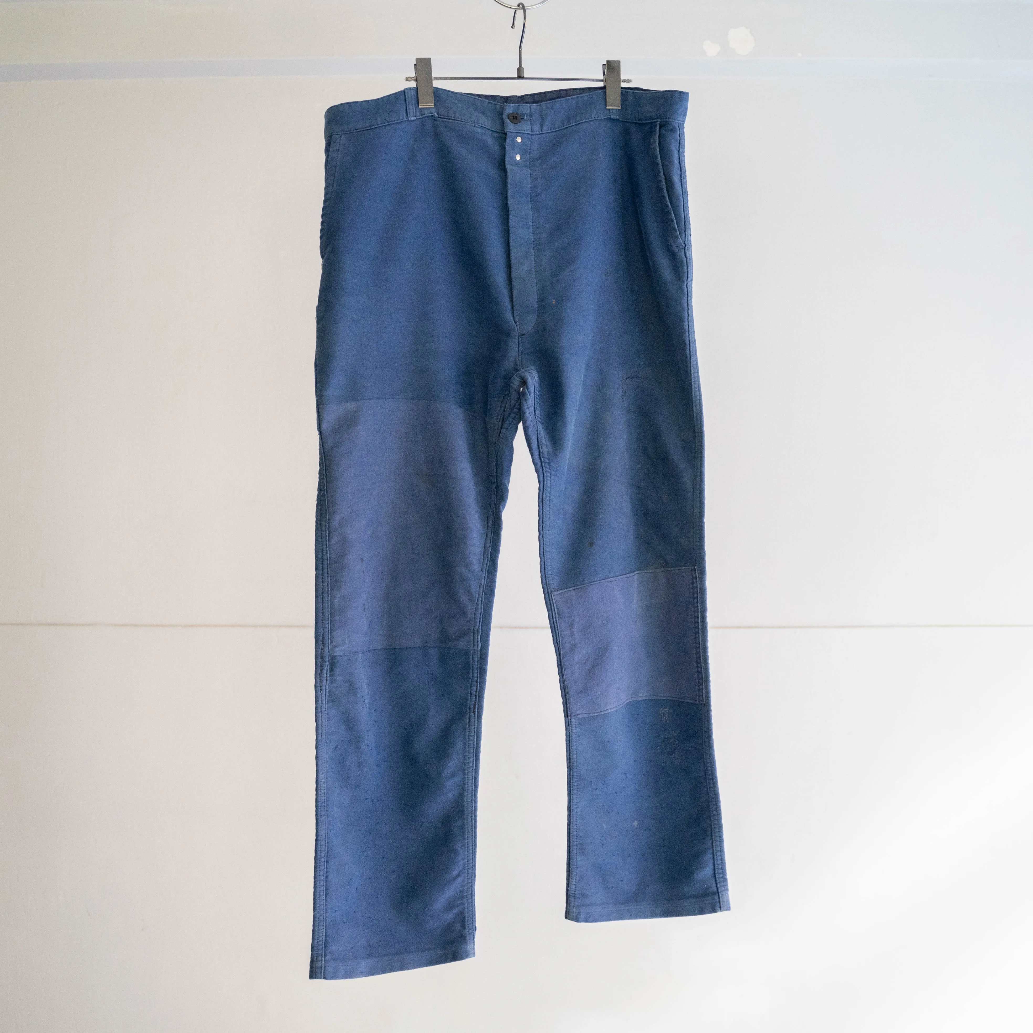 1950-60s France moleskin pants 'with patch work'