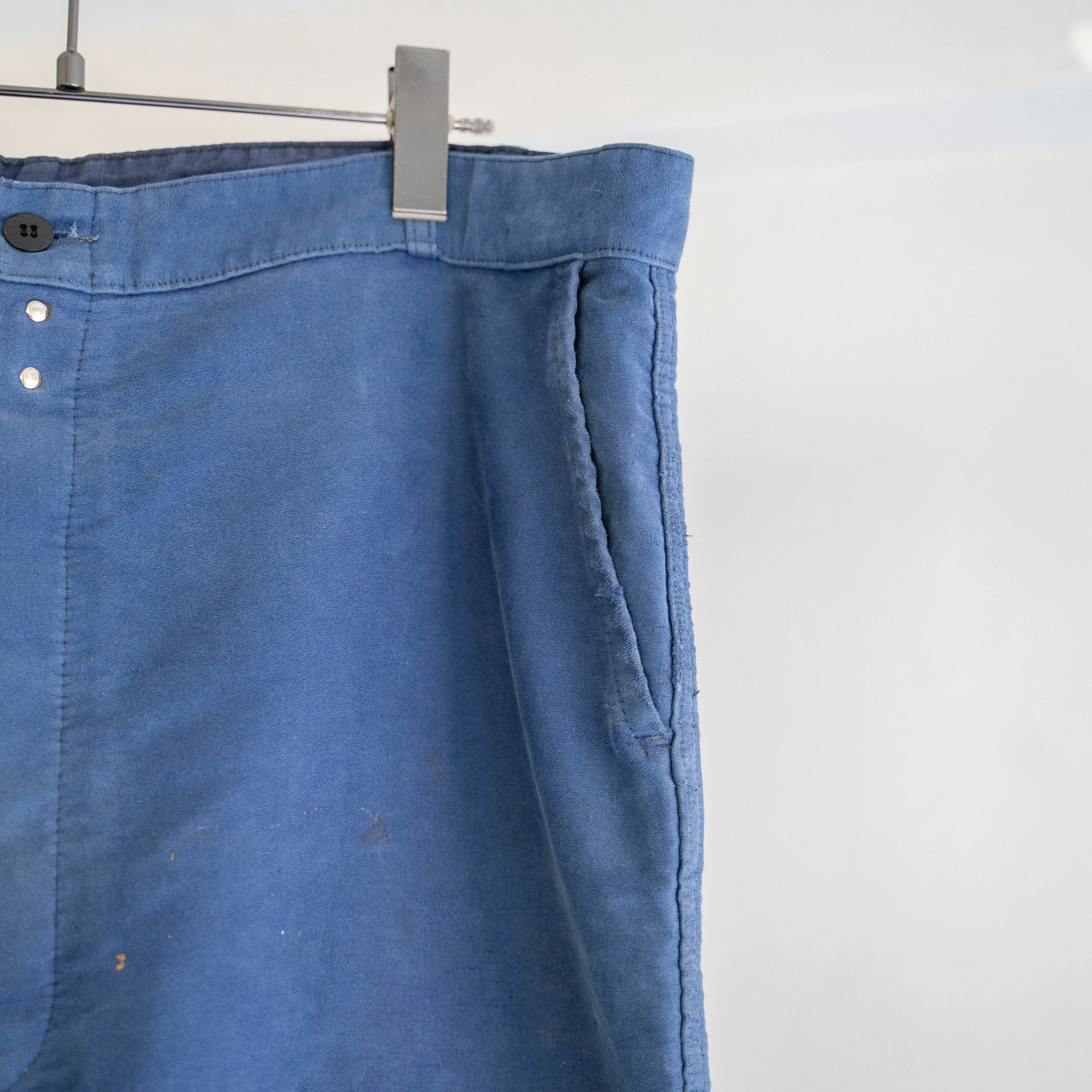 1950-60s France moleskin pants 'with patch work'