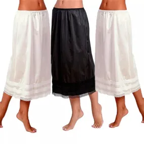 2 Pcs Womens Lace Underskirt Petticoat Under Dress Long Skirt