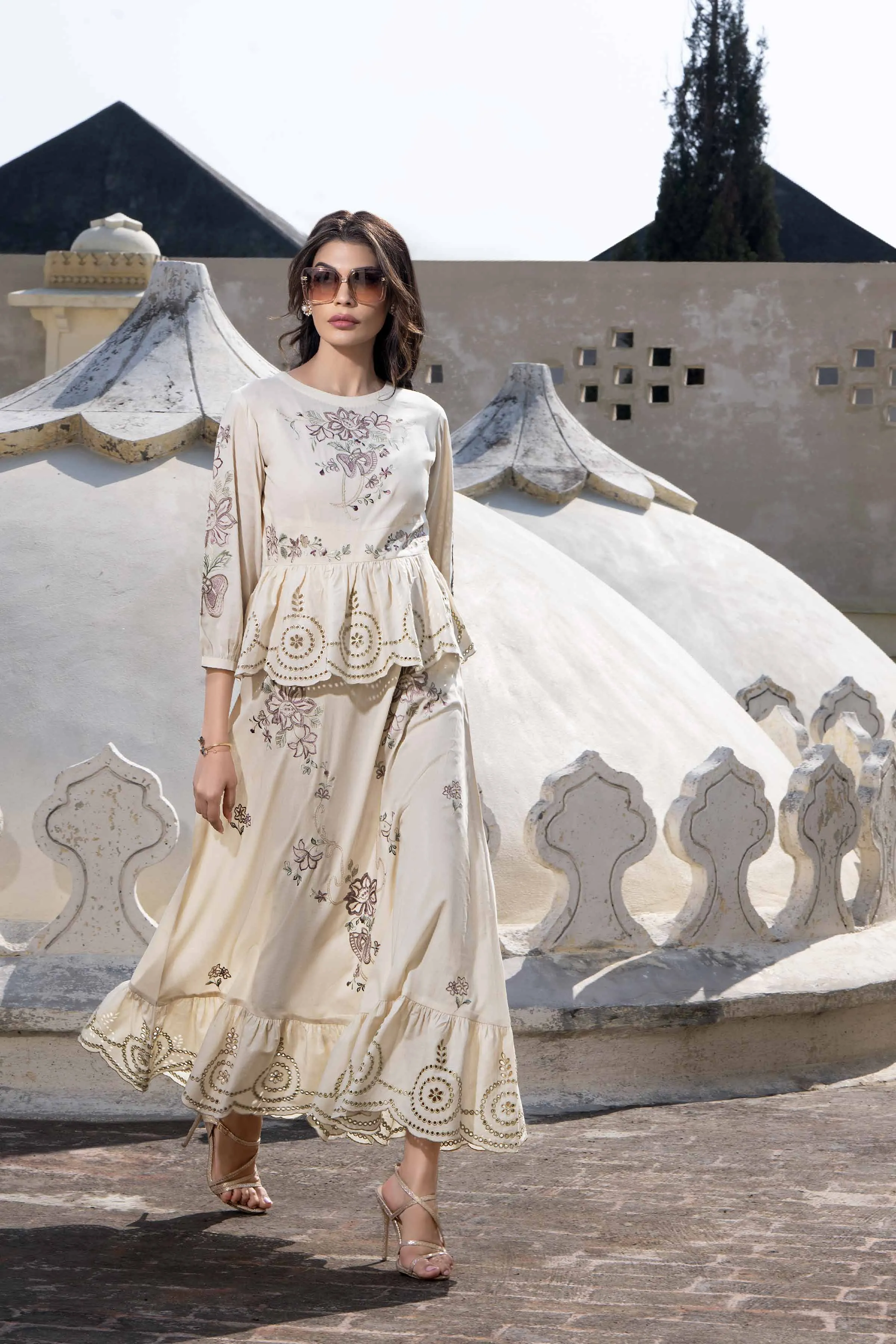 2 Piece - Embroidered Suit - KFE24-85