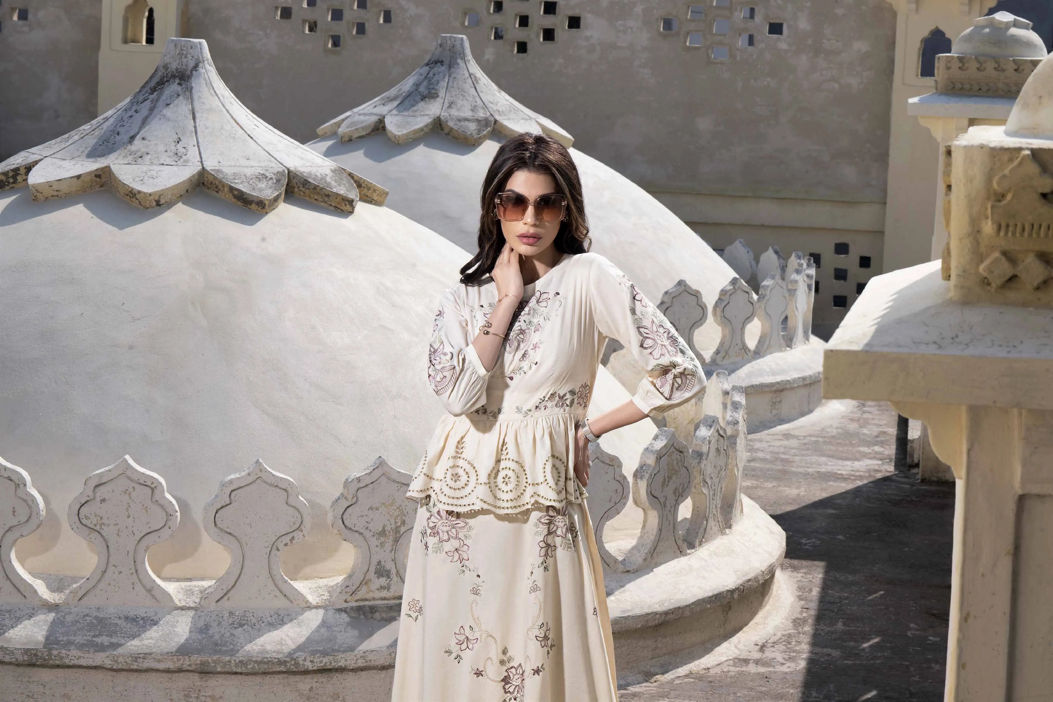 2 Piece - Embroidered Suit - KFE24-85