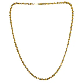 22K Multi Tone Gold Ball Chain W/ Interwinding Strands