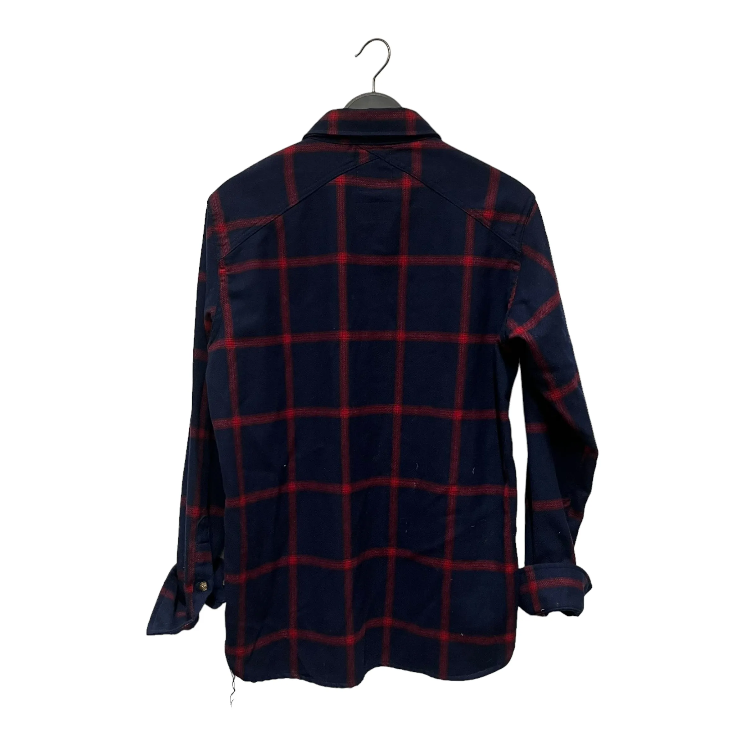 3sixteen/Flannel Shirt/L/Wool/NVY/Plaid/