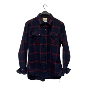 3sixteen/Flannel Shirt/L/Wool/NVY/Plaid/