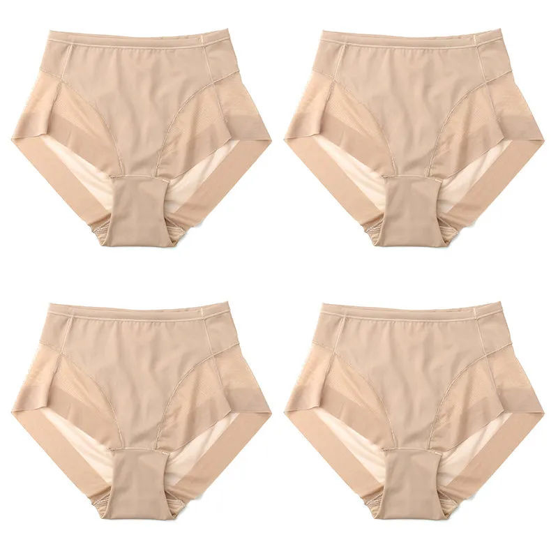 🎁(4 pieces) Buy 1 get 3 free ⏳High Waist Ice Silk Seamless Shaping Briefs