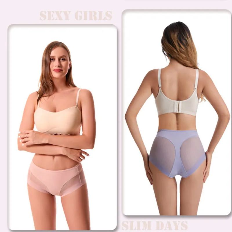 🎁(4 pieces) Buy 1 get 3 free ⏳High Waist Ice Silk Seamless Shaping Briefs