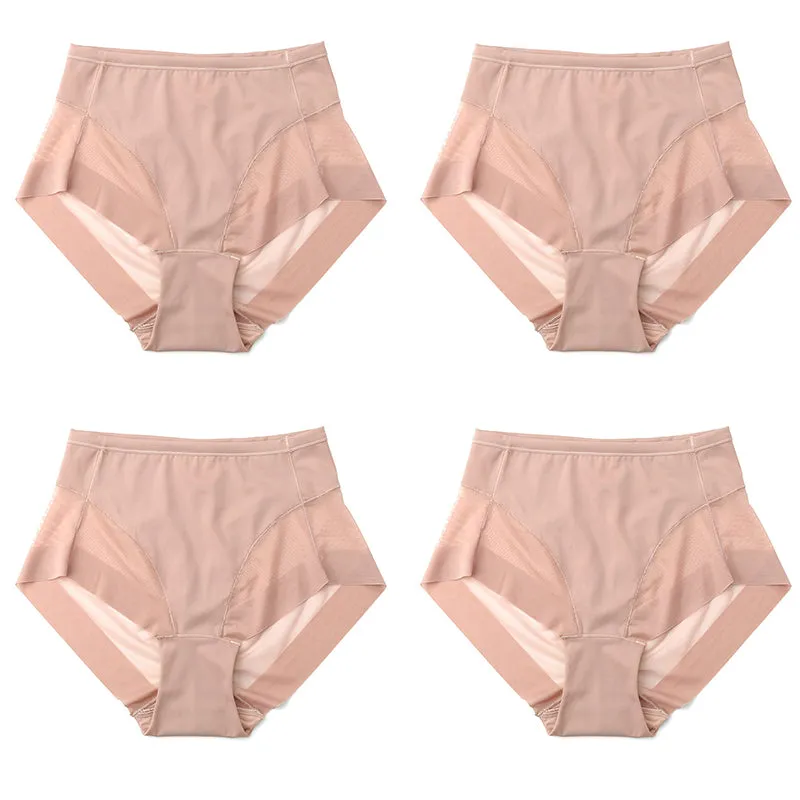 🎁(4 pieces) Buy 1 get 3 free ⏳High Waist Ice Silk Seamless Shaping Briefs