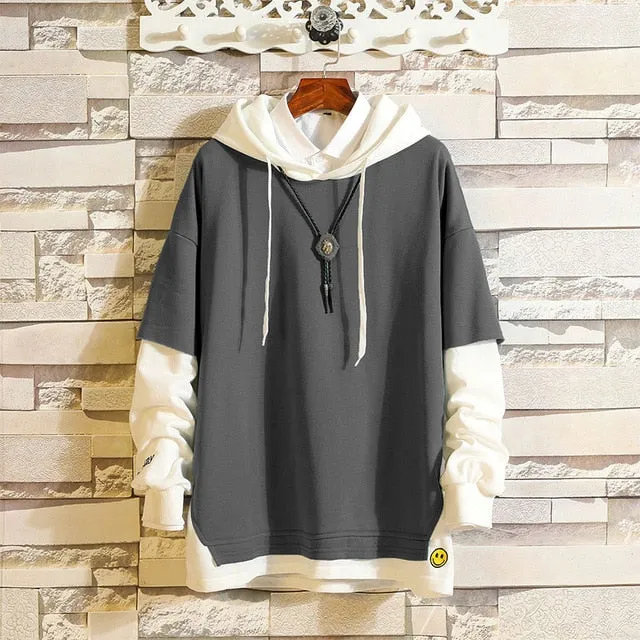 5XL Hoodies Sweatshirts Men Fake 2PAC Cotton Hooded Japanese Style Sweatshirt Mens Hip Hop Brown Causal Hoodiee Xxxtentacion