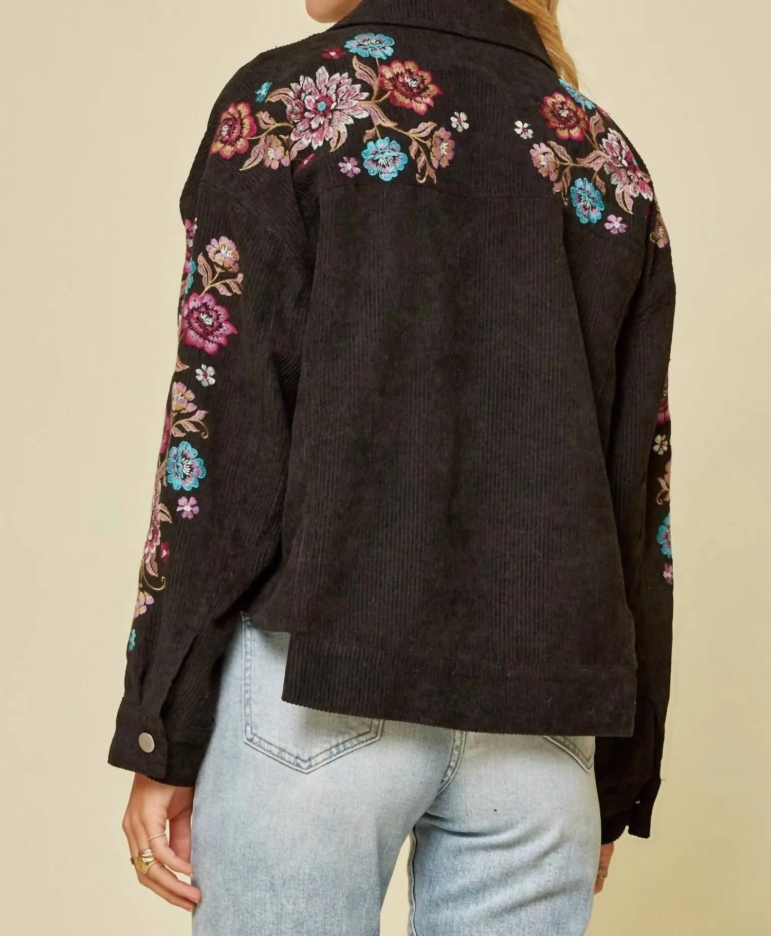 Andree By Unit - Embroidered Corduroy Jacket