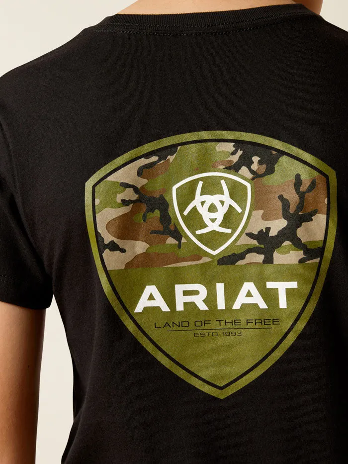 Ariat 10051743 Kids Camo Corps T-Shirt Black