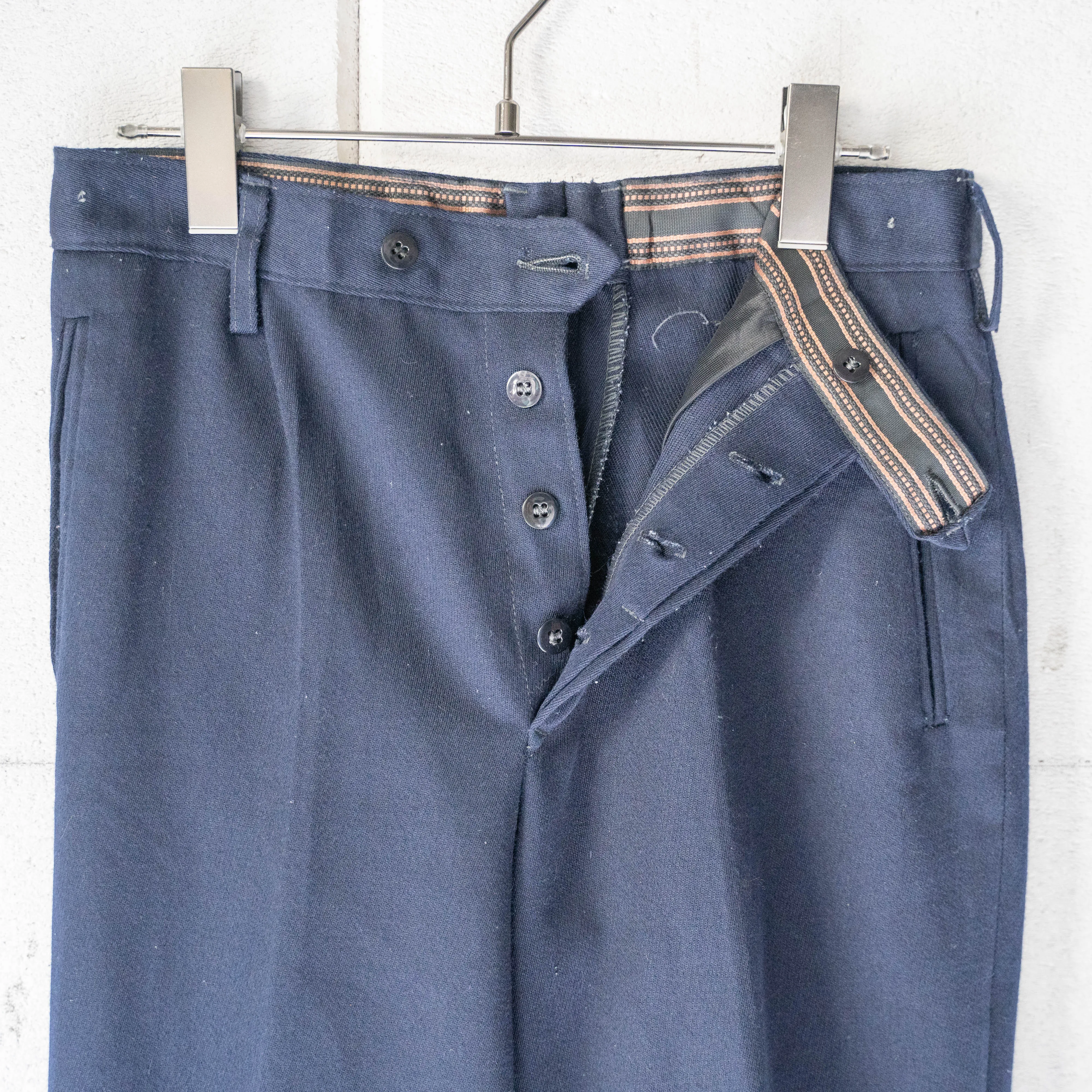 around 1960s German military navy color one tack dress pants