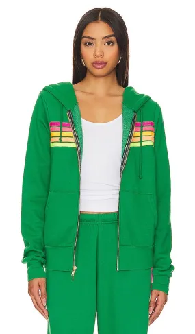 Aviator Nation X REVOLVE 5 Stripe Hoodie in Green