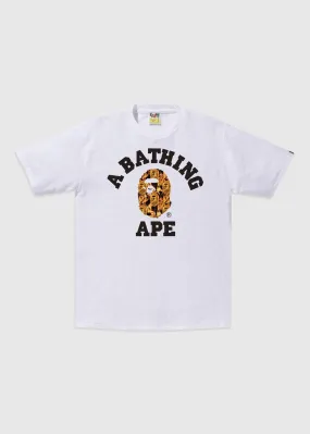 BAPE: FLAME COLLEGE SS TEE [ORANGE]