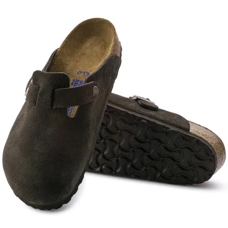 BIRKENSTOCK BOSTON MOCHA SUEDE - ADULTS