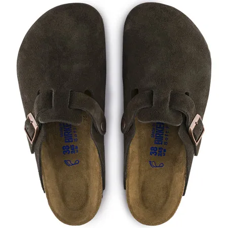 BIRKENSTOCK BOSTON MOCHA SUEDE - ADULTS
