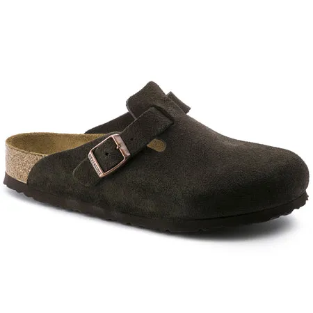 BIRKENSTOCK BOSTON MOCHA SUEDE - ADULTS