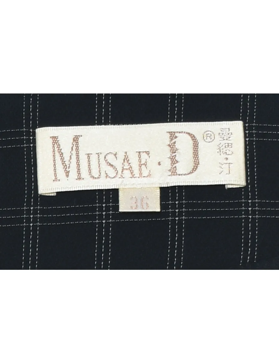 Checked Black Jacket - M