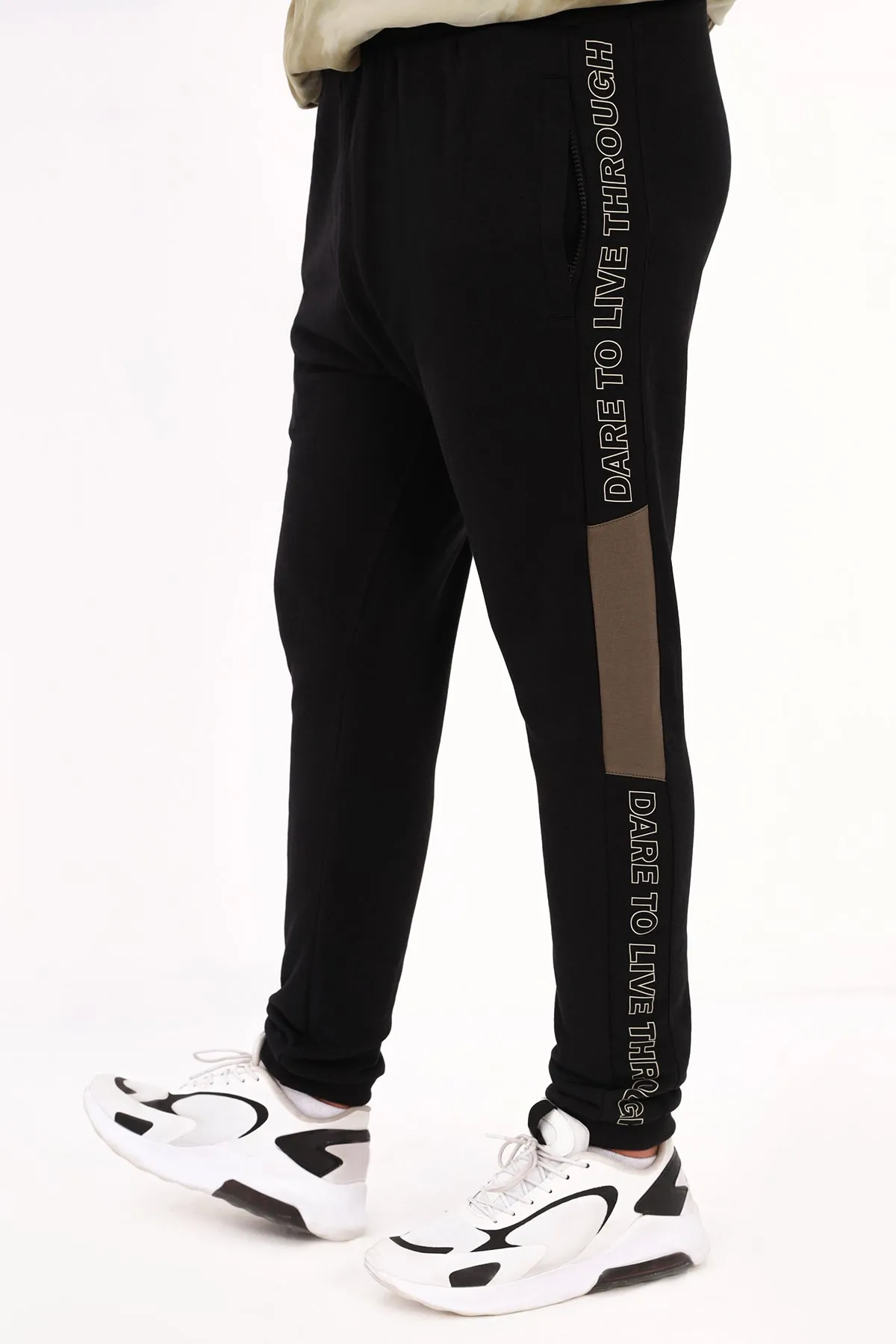 Dare To Live Through Jogger Pants (Plus Size) - W22 - MTR052P