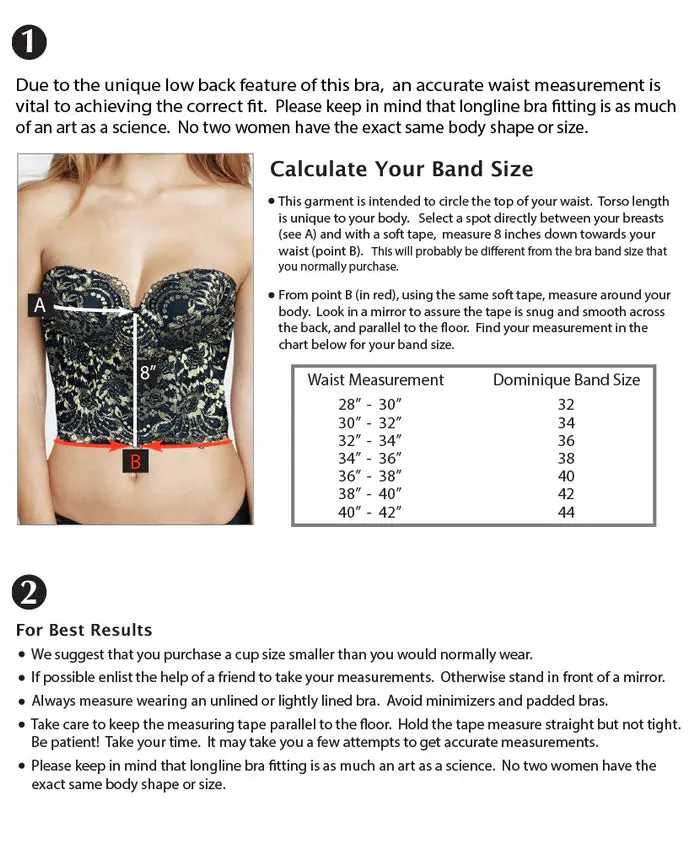 Deep Plunge Lace Bustier Dominique Estrada White