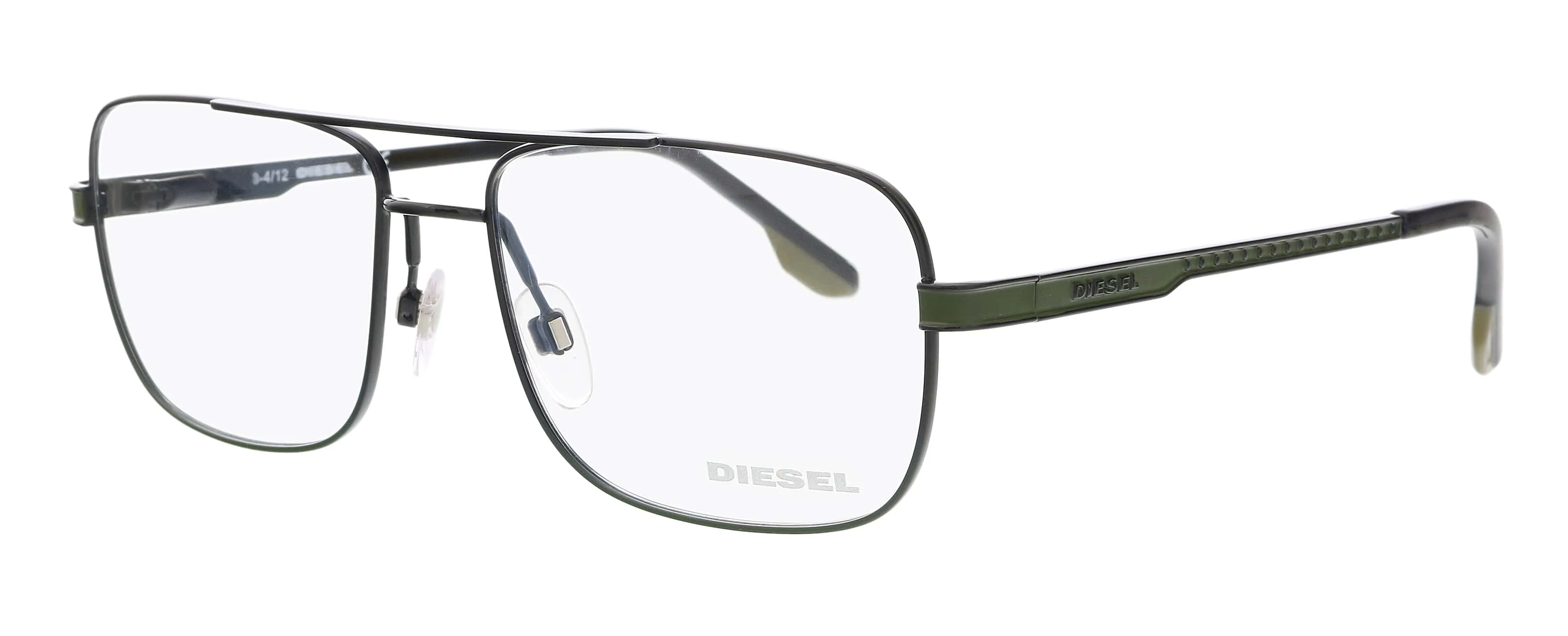 Diesel DL5046 Black Brow Bar Square Eyeglasses