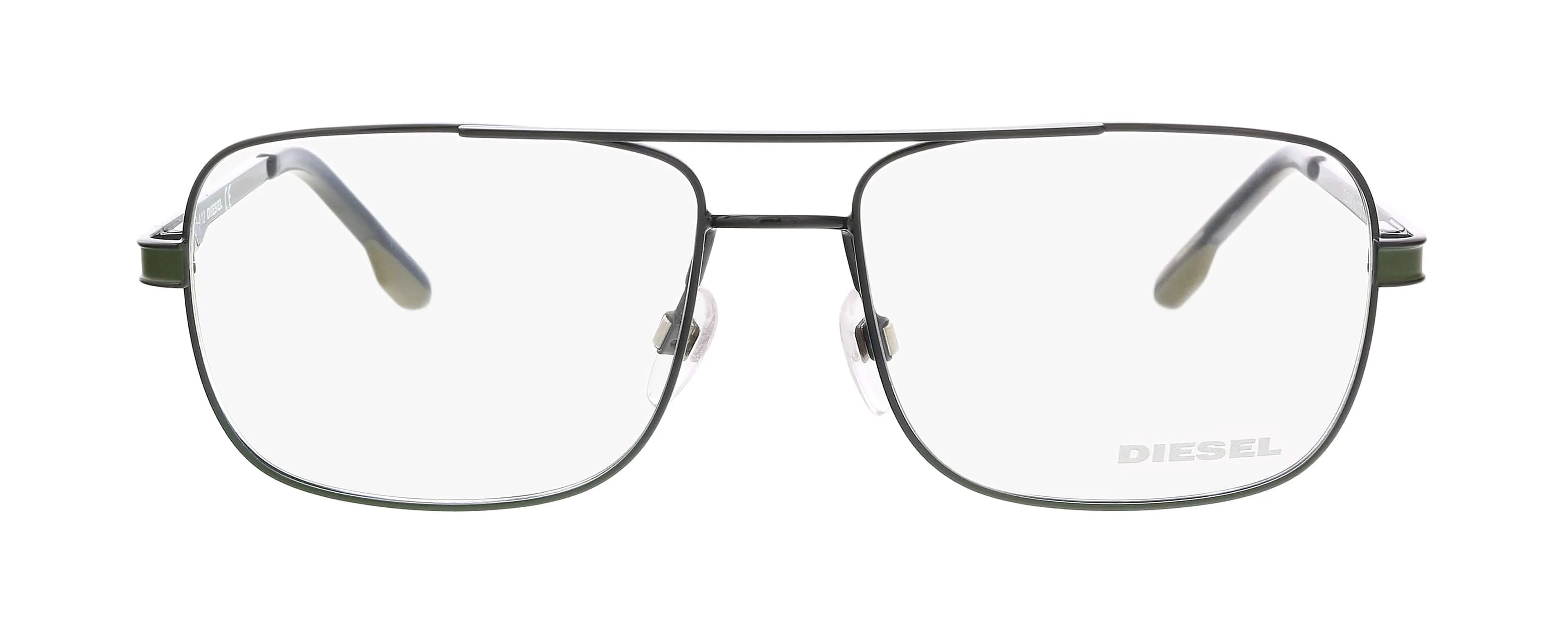 Diesel DL5046 Black Brow Bar Square Eyeglasses
