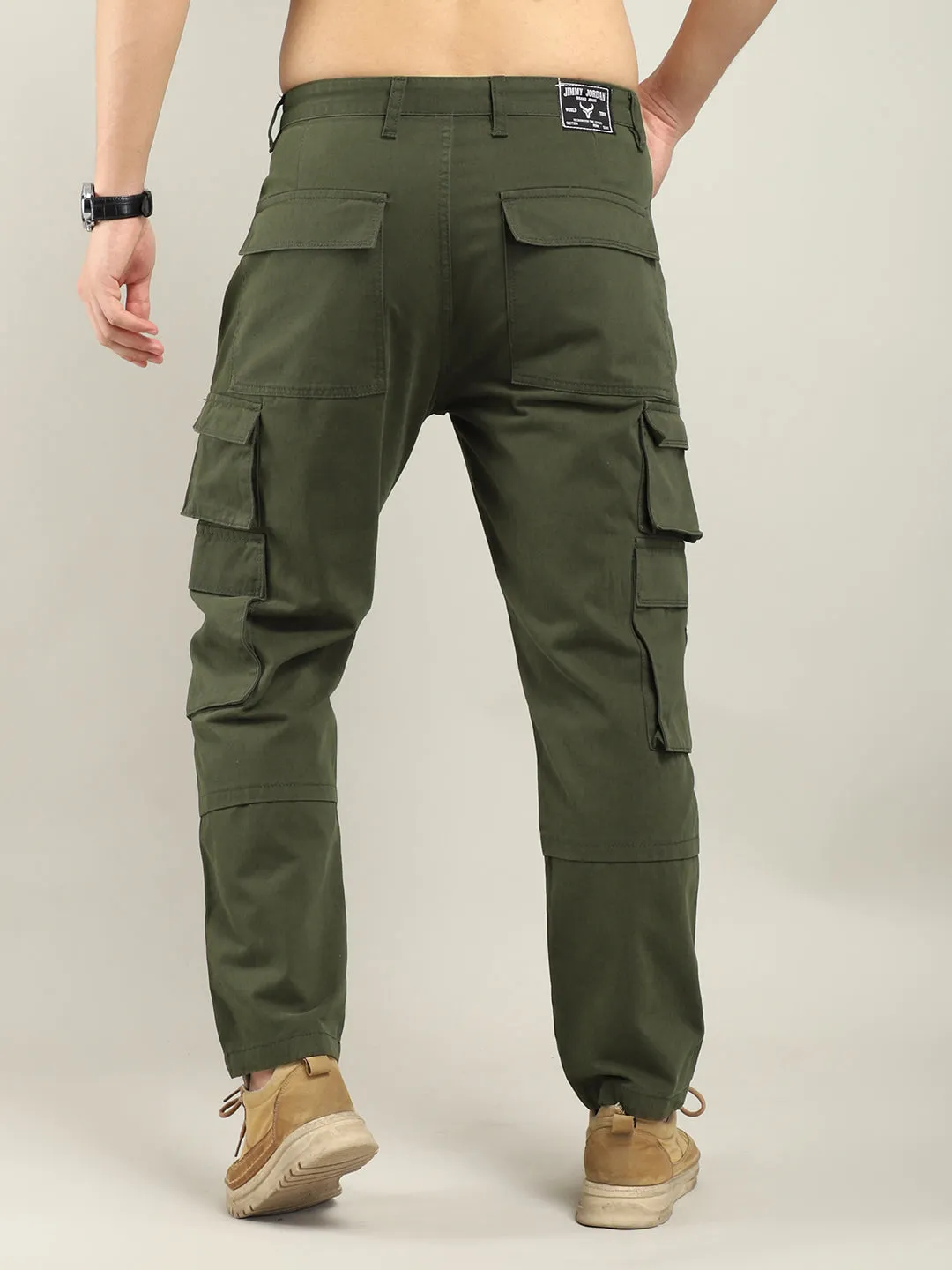 Dope Dark Olive Green Multipocket Cargo