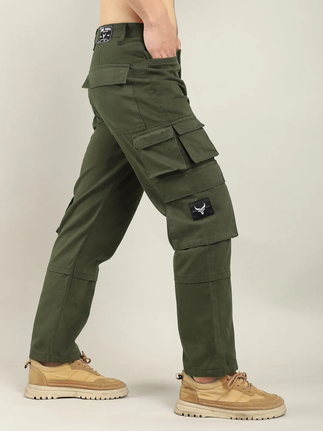 Dope Dark Olive Green Multipocket Cargo