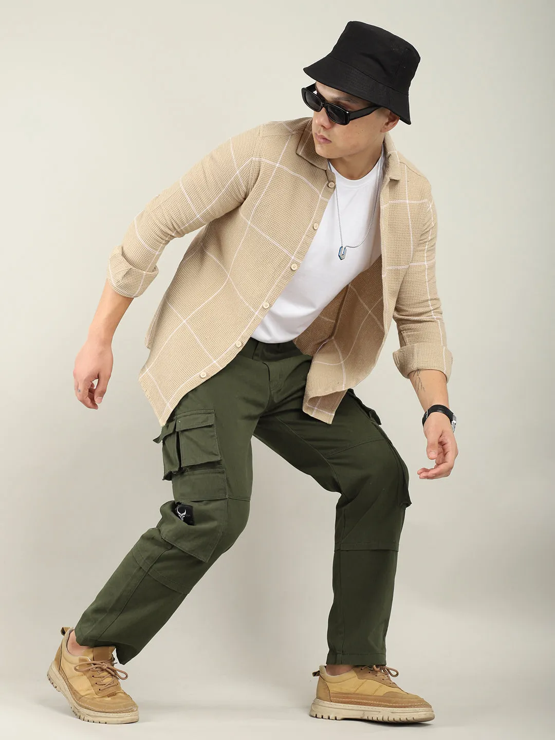 Dope Dark Olive Green Multipocket Cargo