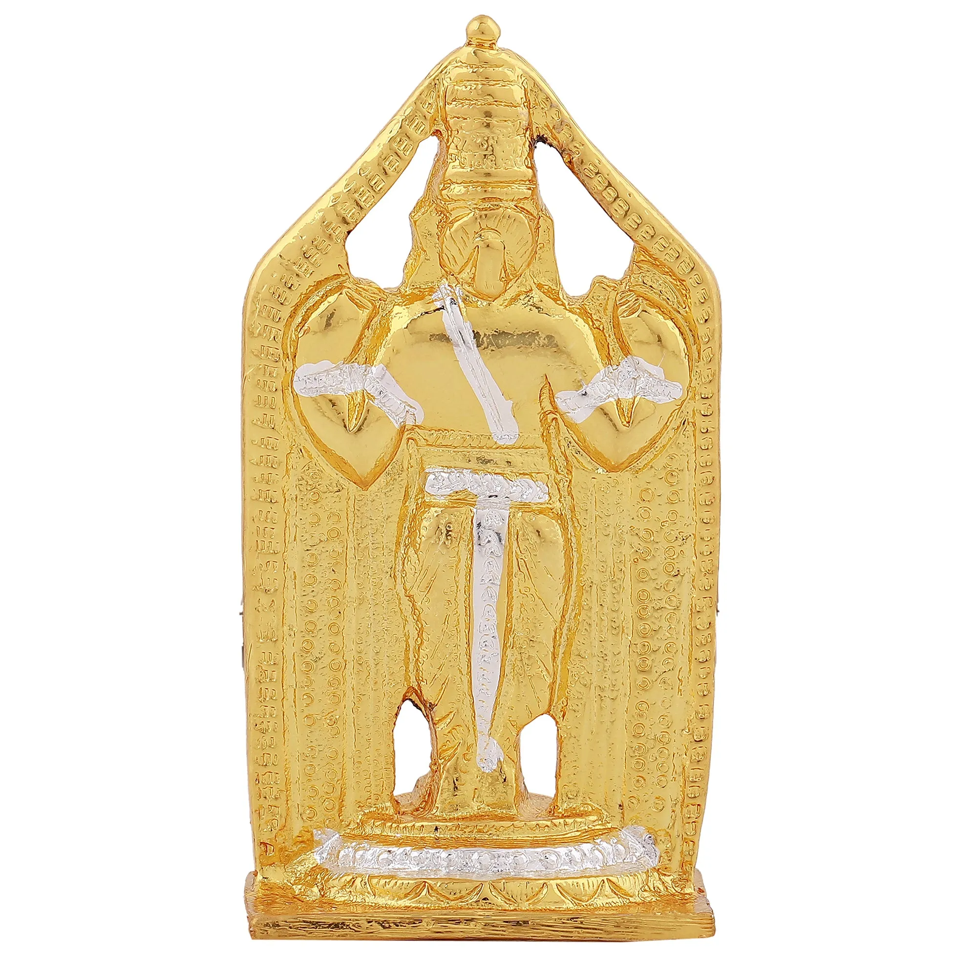 Estele Gold & Rhodium Plated Lord Tirupati Balaji Idol Showpiece for Pooja Mandir/ Home Decorative