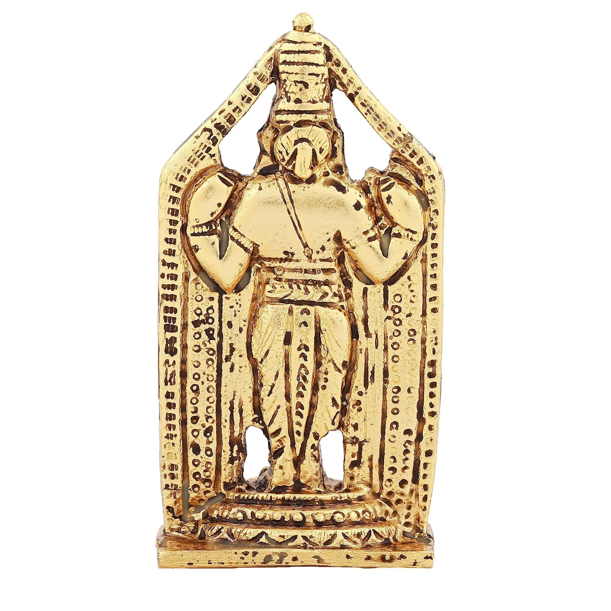 Estele Gold Plated Antique Lord Tirupati Balaji Idol Showpiece for Pooja Mandir/ Home Decorative