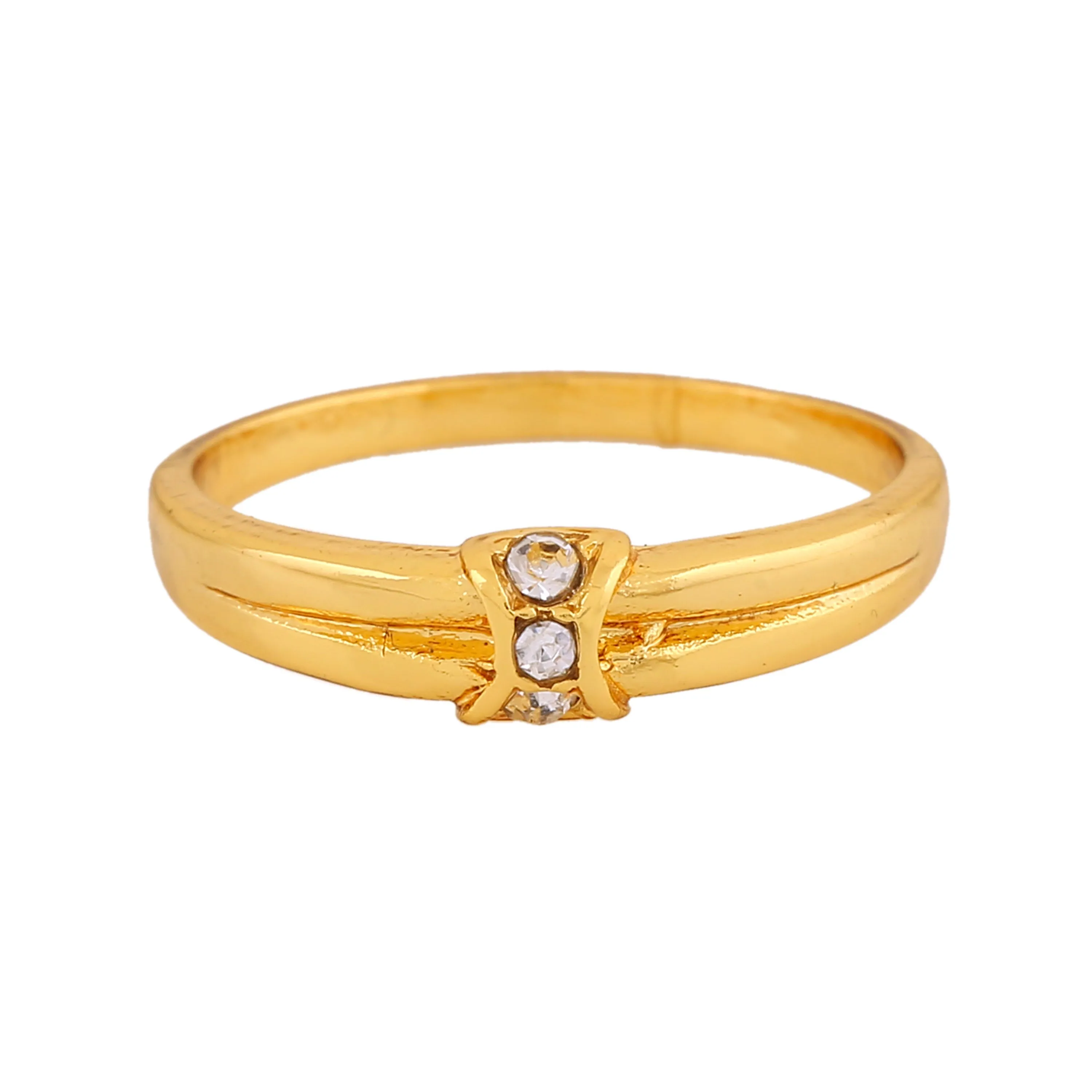 Estele Gold Plated Beautiful Rings with Crystals for Women
