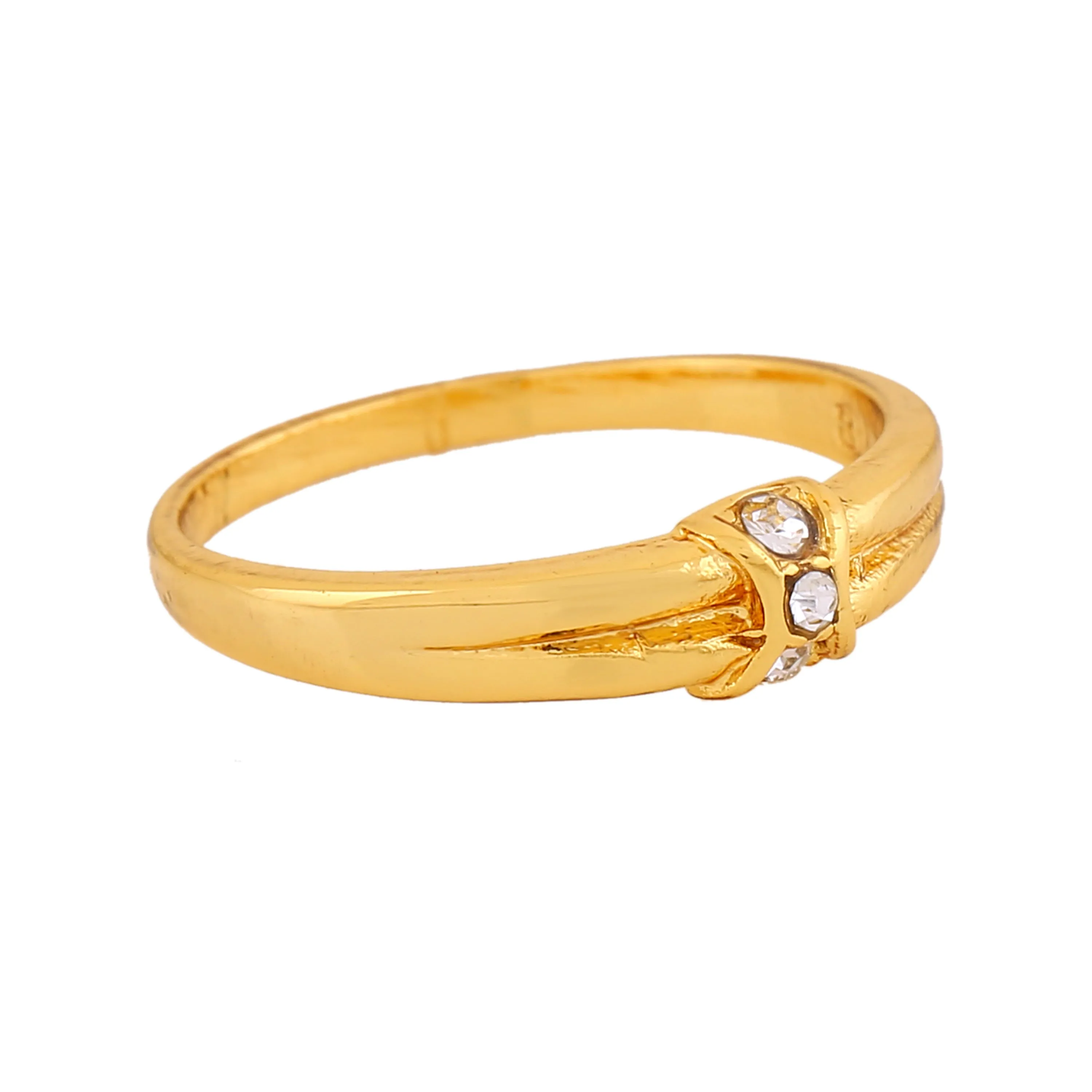 Estele Gold Plated Beautiful Rings with Crystals for Women