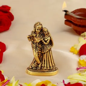 Estele Gold Plated Devotional Shree Radha Krishna Idol