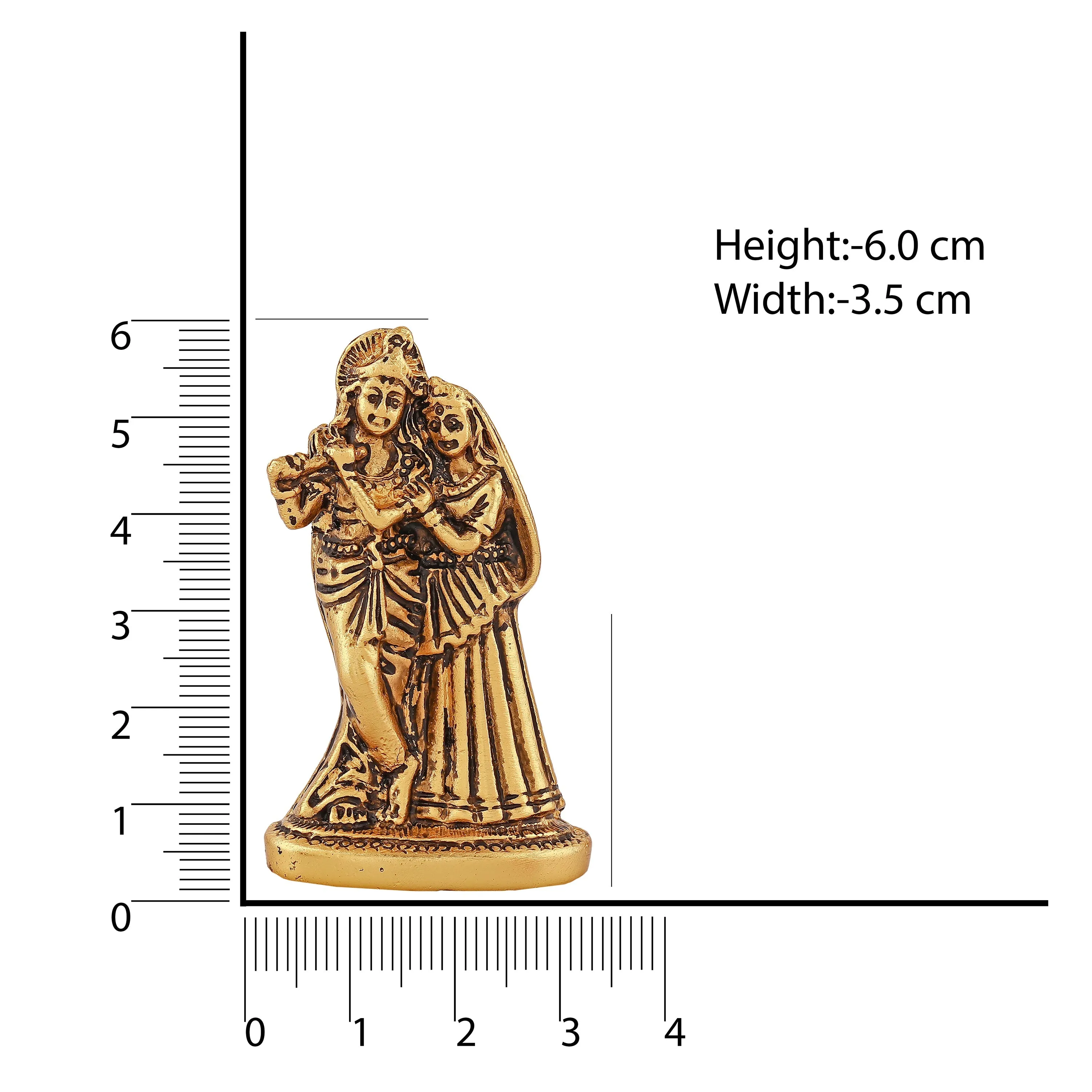 Estele Gold Plated Devotional Shree Radha Krishna Idol