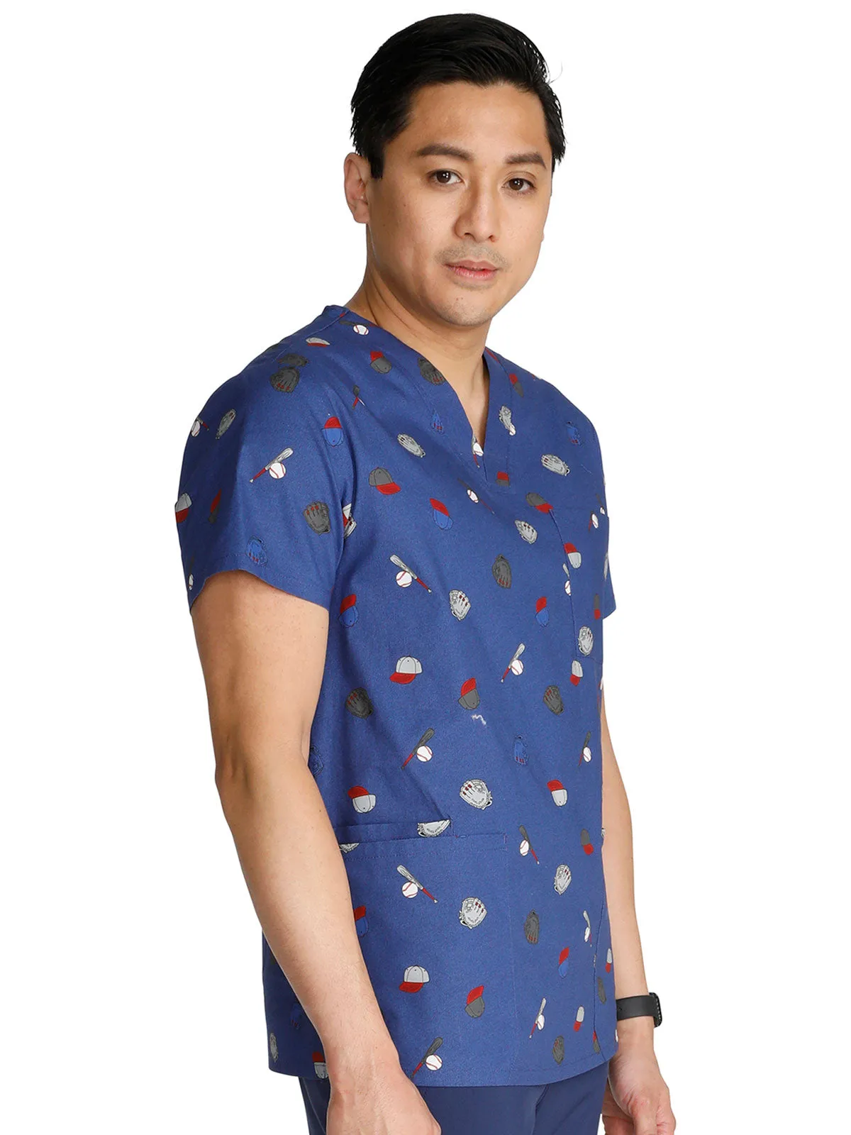 Fashion Prints - Men's Print Scrub Top