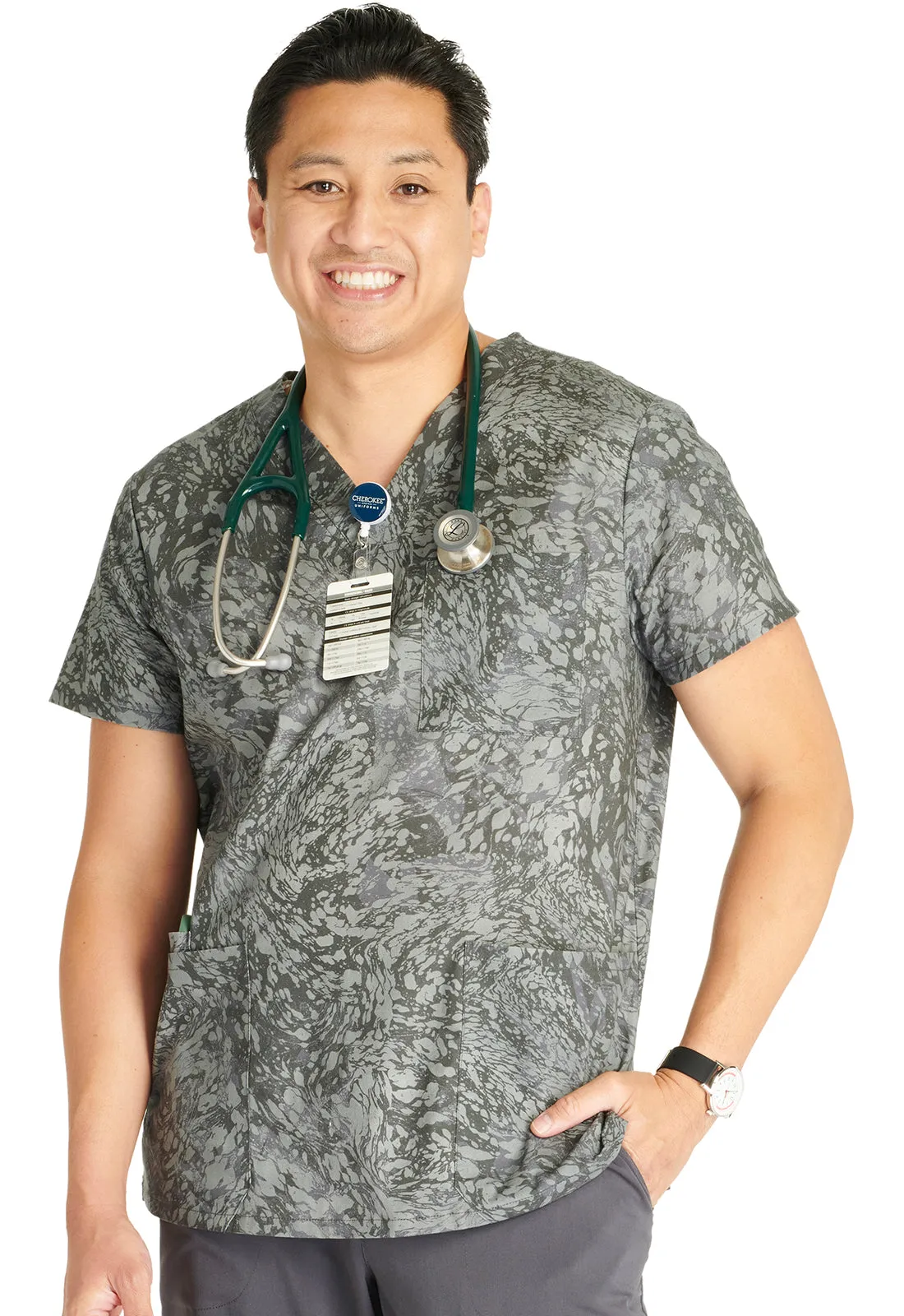 Fashion Prints - Men's Print Scrub Top