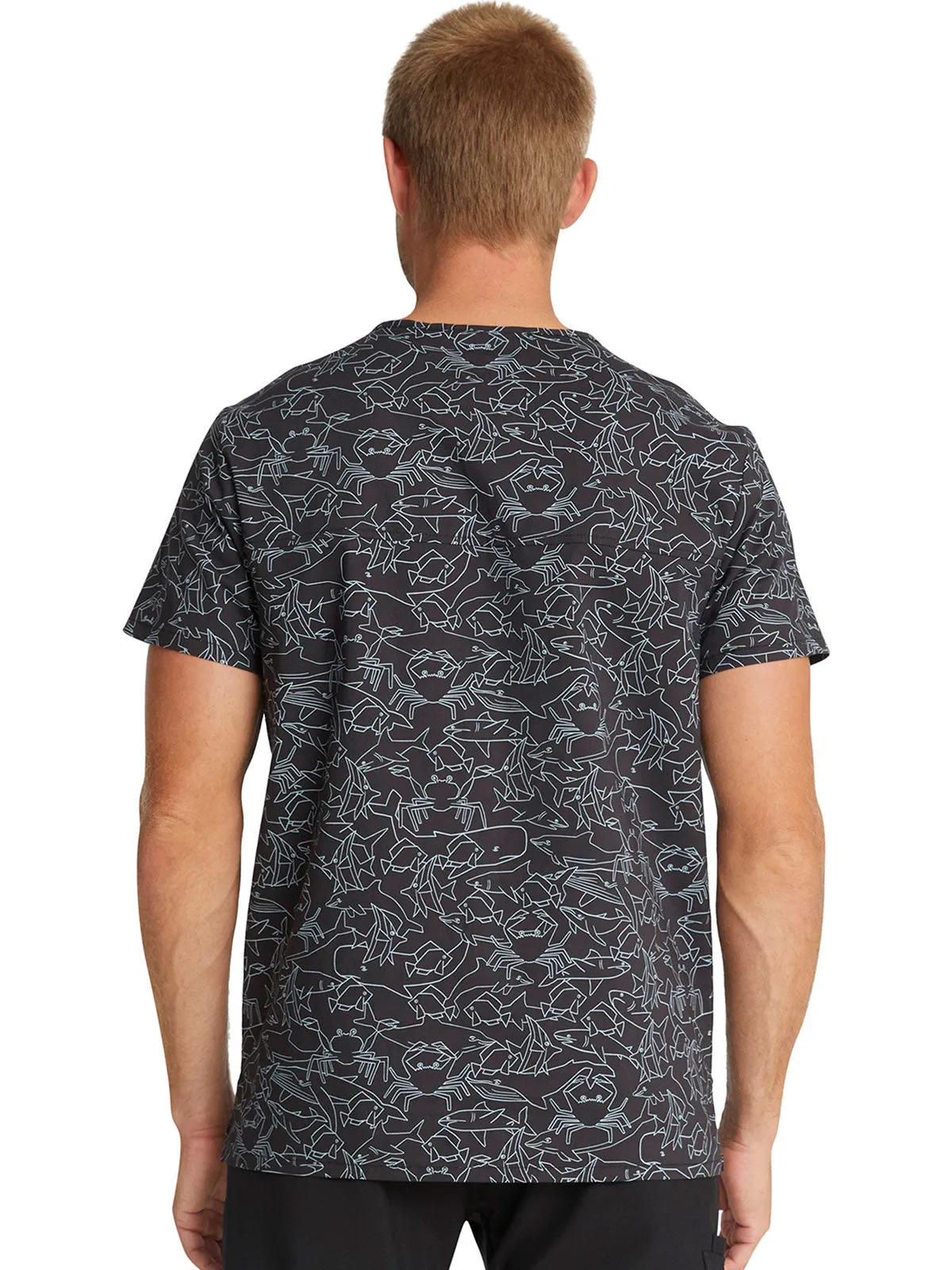 Fashion Prints - Men's Print Scrub Top