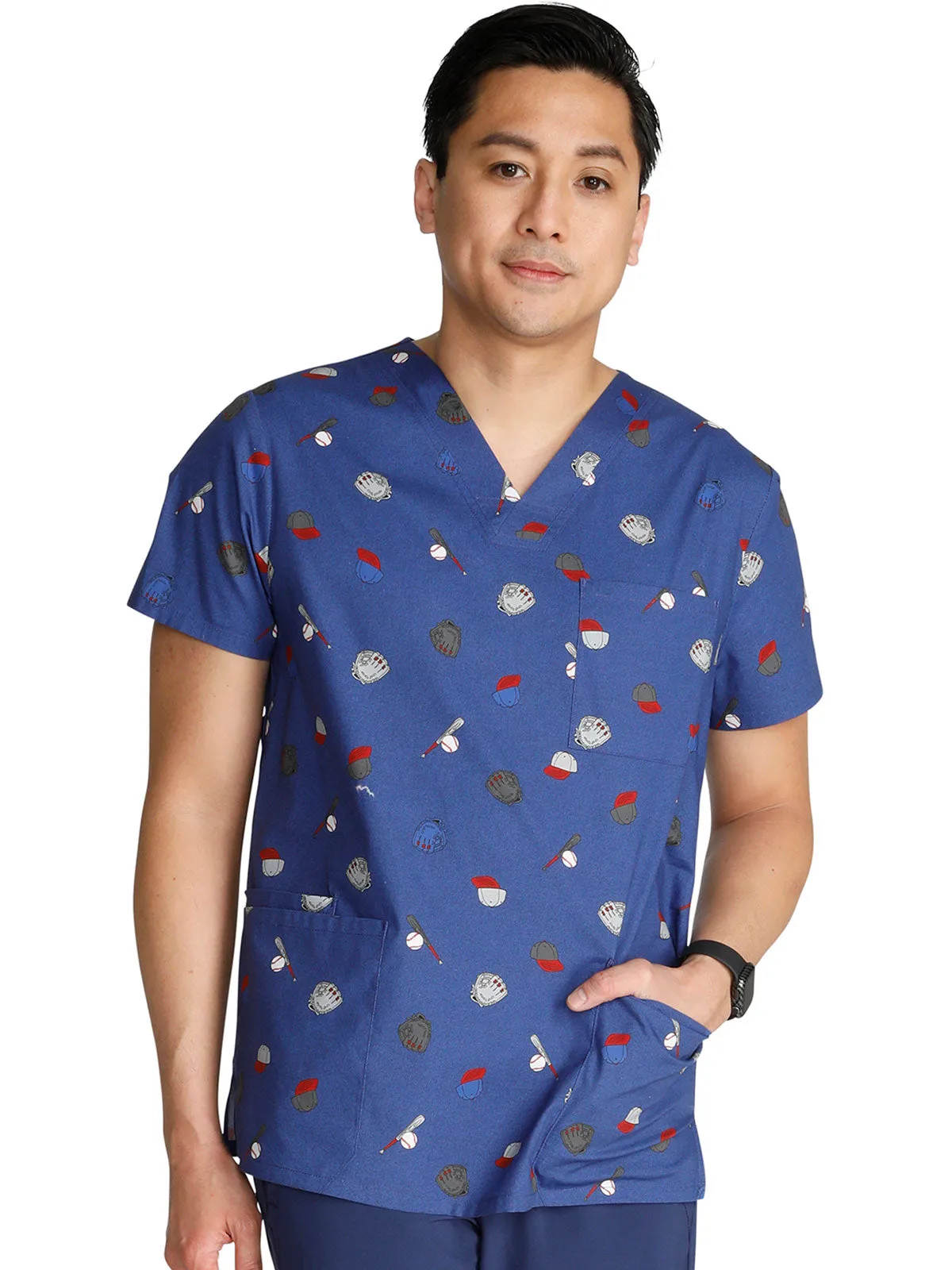 Fashion Prints - Men's Print Scrub Top