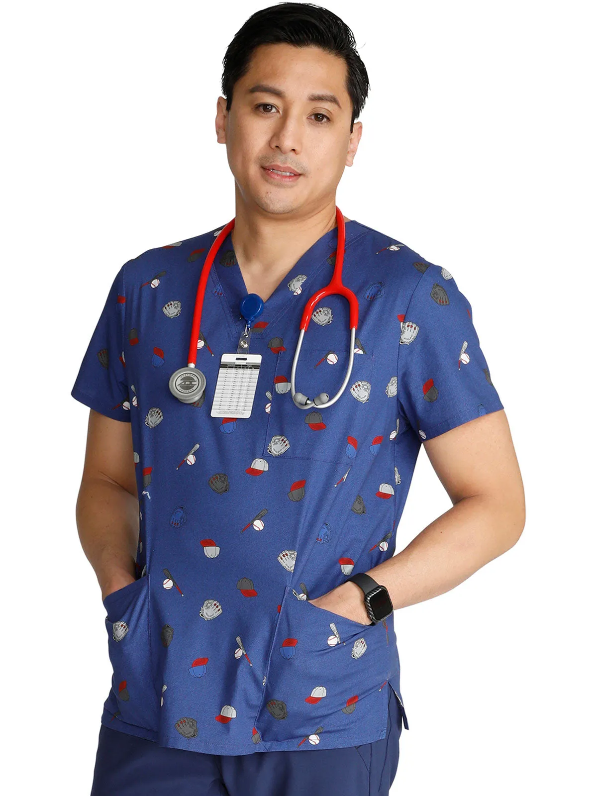 Fashion Prints - Men's Print Scrub Top