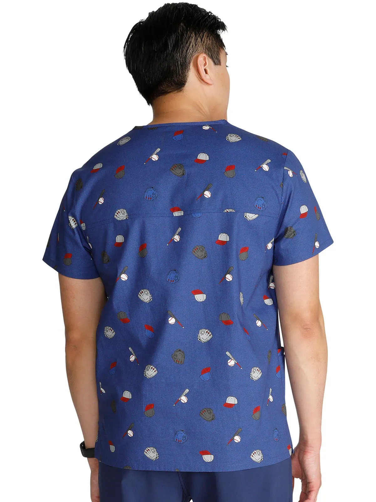 Fashion Prints - Men's Print Scrub Top