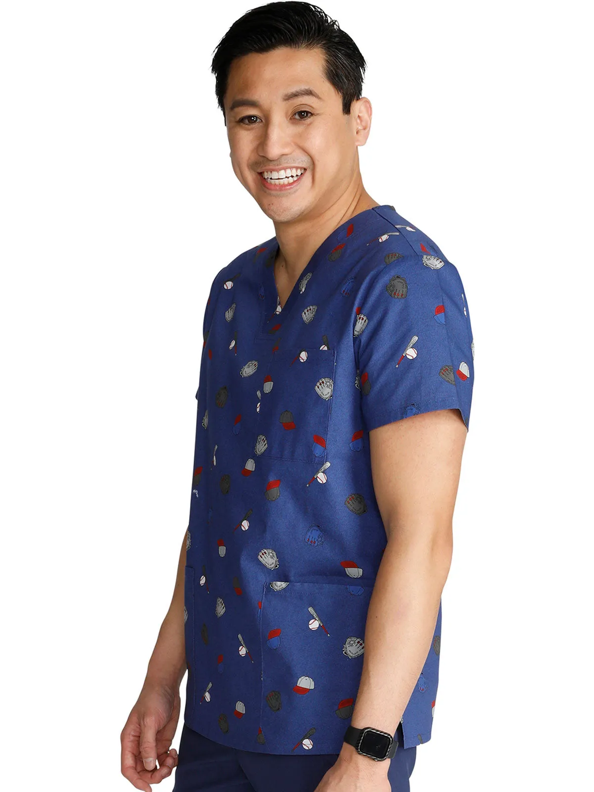 Fashion Prints - Men's Print Scrub Top