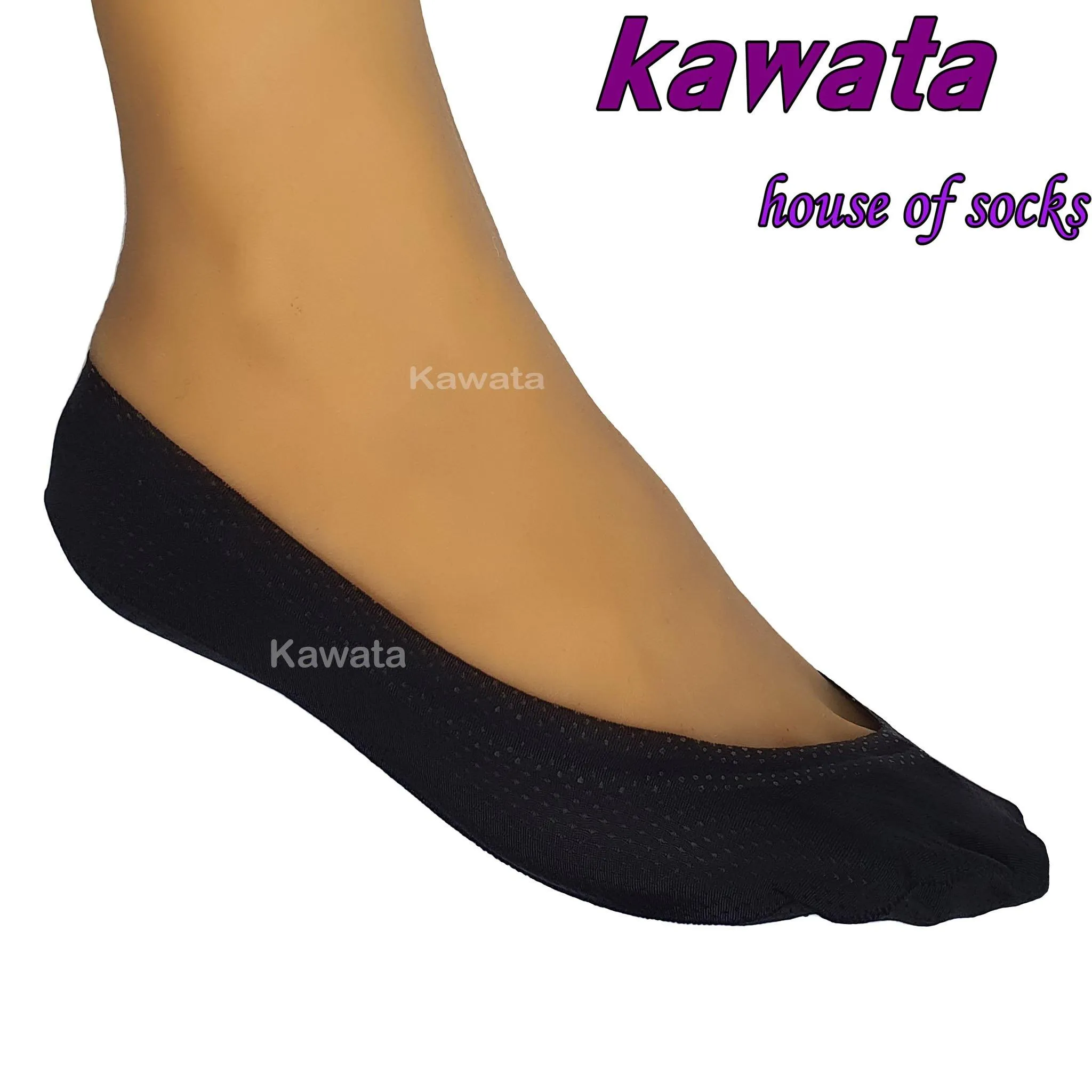 Kawata Low Cut Dri-Fit Foot Cover / Full Non-Slip Silicon Dri-Fit Hidden No-Show Socks