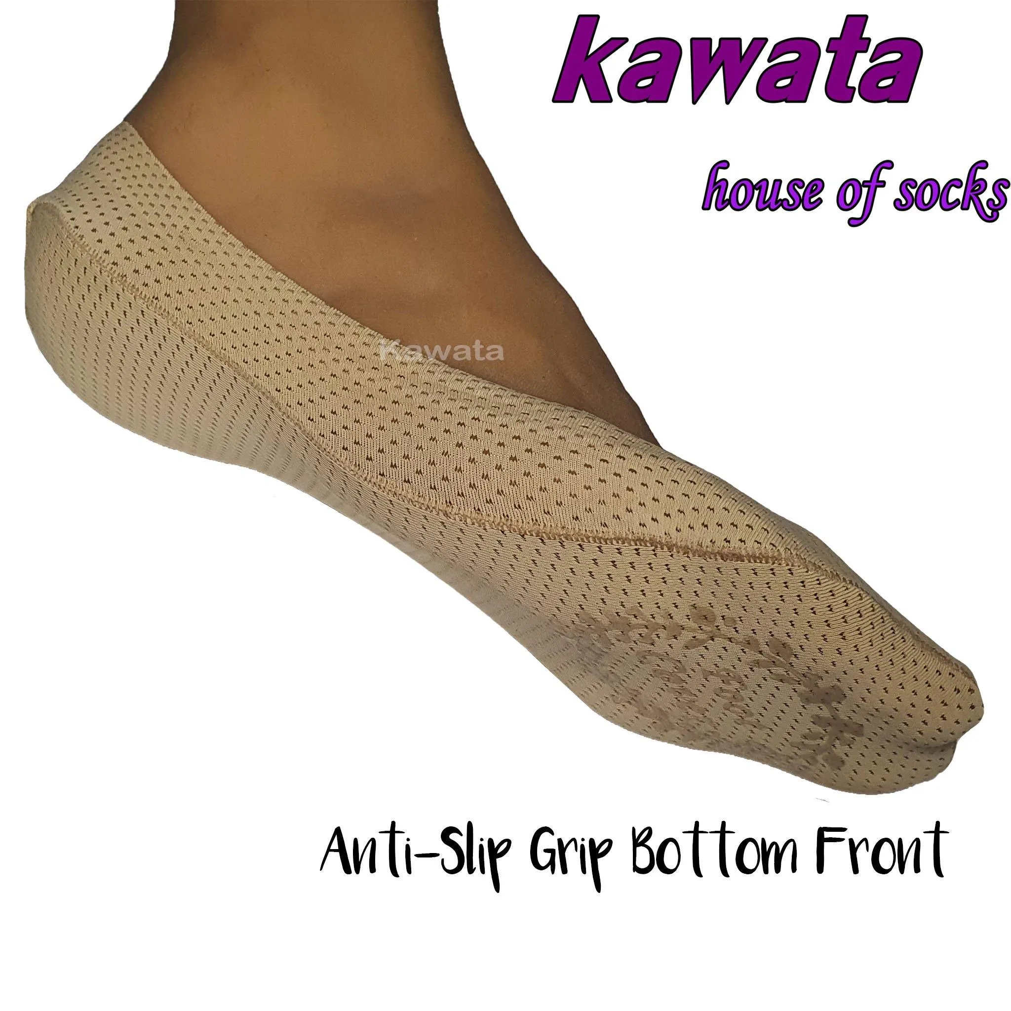 Kawata Low Cut Dri-Fit Foot Cover / Full Non-Slip Silicon Dri-Fit Hidden No-Show Socks