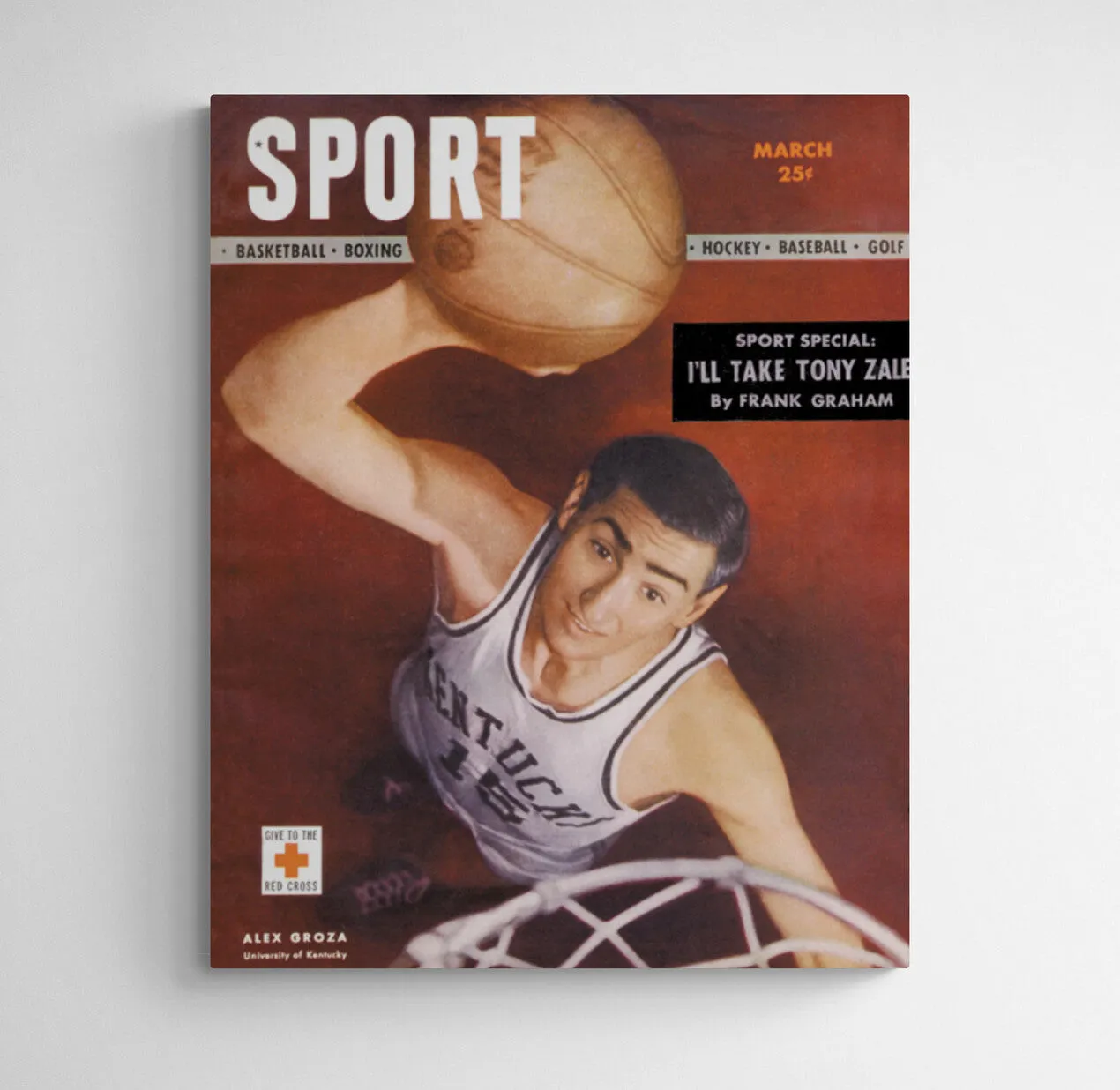 March 1947 SPORT Cover (Alex Groza, University of Kentucky)
