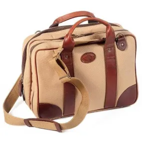 Melvill & Moon Khaki Canvas Double Zip Laptop Bag