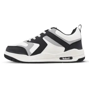 Two-Tone White and Black Mens Sneakers - WY3478